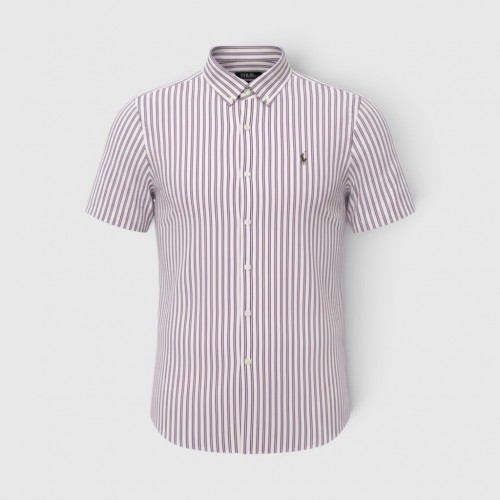 Polo Ralph Lauren Ανδρικό Πουκάμισο Ριγέ Μωβ / Λευκό / Pre-Owned